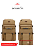 Bolsa de viaje de lona para hombre, mochila de gran capacidad, capacidad expandible, con interfaz USB - details 8