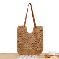 Nuevo Bolso de Hombro Tejido de Algodón 2025 Bolso de Playa con Diseño de Red Ideal para Vacaciones - details 1