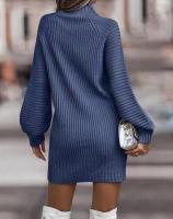 Vestido de punto para mujer, mini vestidos de fiesta, color sólido, cuello alto, estético, elegante y bonito, Kpop - details 11