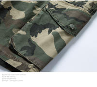 Pantalones Cargo de Camuflaje de Algodón 100% Pantalones Cortos Casuales para Hombres en Verano con Múltiples Bolsillos - details 11