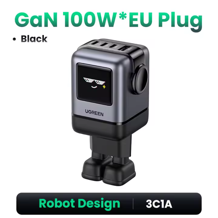 UGREEN Uno Cargador GaN 100W USB C, Estación de Carga 4 Puertos, PD 3.0 y PPS, Compatible con MacBook Pro/Air, iPhone 16/15 Pro, Galaxy S24/S23 Ultra, Pixel 8, Steam Deck, ROG Ally - 1