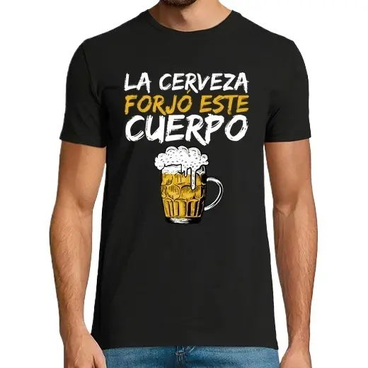 la cerveza forjo este cuerpo Camisetas CERVEZA,Pack Regalo Camiseta Personalizada - 1