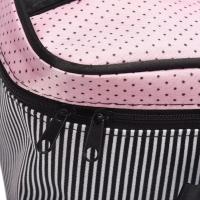 Bolsas de Maquillaje a Rayas con Lazo Neceser de Viaje para Mujer Organizador de Aseo de Belleza - details 11