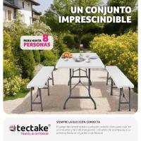Juego de Mesa Plegable de Acero Set de Mesa de Camping con 2 Sillas Mesa de Jardín al Aire Libre - details 7