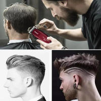 Kemei-cortadora de pelo eléctrica profesional para hombre, herramienta de corte de pelo, recargable por USB, pantalla LCD - details 1
