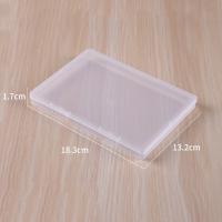 Caja contenedor duradera, caja de almacenamiento transparente de plástico Rectangular, caja contenedor de joyería ecológica, transparente y plana - details 10