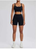 Conjunto deportivo USTADO de 2 UDS Yoga TRE para mujer, sujetador de entrenamiento transpirable Fiess, camiseta corta de manga larga para gimnasio, parte inferior ajustada para acampar - details 45
