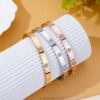 Fashion Round Cubic Zirconia Bracelets For Women Men Gold Silver Color Metal Classic Bracelet Party Daily Jewelry - details 1