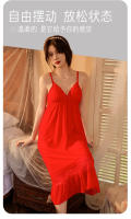 Sexy hilo de malla nuevo camisón para el hogar Conjunto de tirantes franceses pijamas con pechos pequeños y almohadillas grandes para el pecho - details 4