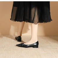 Nueva hebilla de cinturón, boca poco profunda, zapatos individuales de suela plana, zapatos individuales casuales - details 9