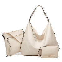 Bolso de hombro de piel sintética para mujer, conjunto de tres piezas, suave - details 44