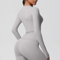 Camisetas de Entrenamiento Sin Costuras para Mujer Ropa Deportiva de Yoga de Manga Larga - details 32