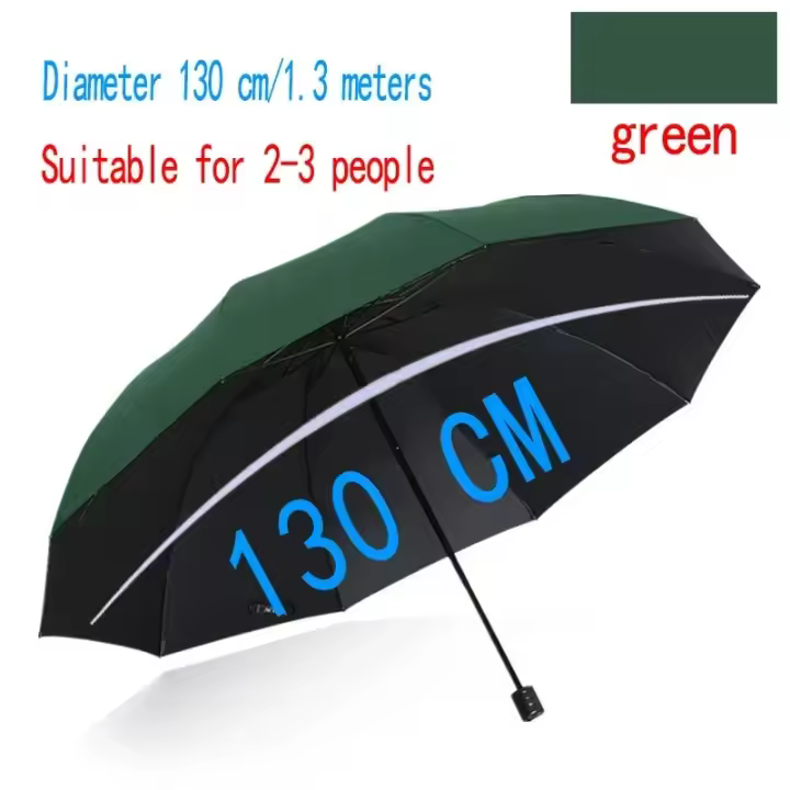130CM de gran tamaño plegable a prueba de viento impermeable grande sol lluvia paraguas viaje uso familiar - 1