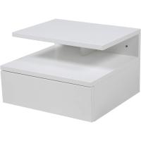 noche, al. : 22,5 × un. : 32 × lar. : 35 cm, Blanco, MDF, 1 pieza. - details 0
