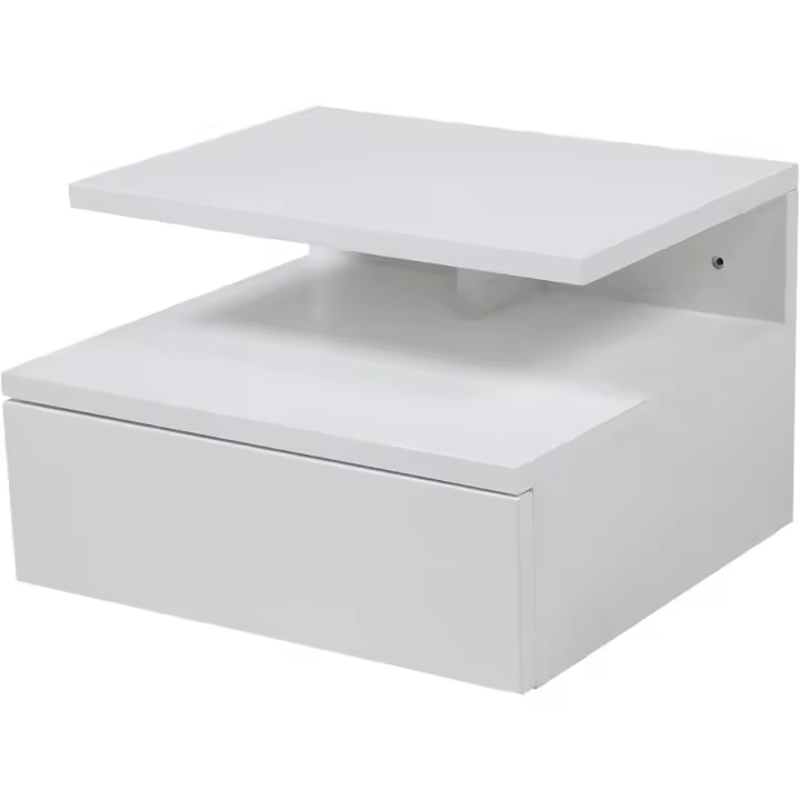 noche, al. : 22,5 × un. : 32 × lar. : 35 cm, Blanco, MDF, 1 pieza. - 1