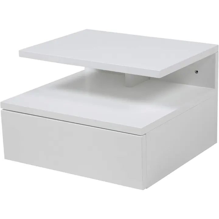 noche, al. : 22,5 × un. : 32 × lar. : 35 cm, Blanco, MDF, 1 pieza. - 1