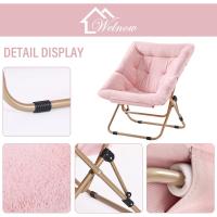 Silla de Comedor Grande y Plegable de Piel Sintética Suave Diseño de Luna para Dormitorio, Sala de Estar, Habitación - details 13