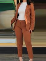 Conjunto de Pantalón de Dos Piezas para Mujer Moda de Primavera-Otoño Viste a Juego de Cardigan Top Pencil Pants - details 5