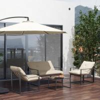 Jardín de Mesh Negro Poliéster Conjunto de Mobiliario Exterior para 4 Personas - details 8