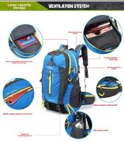 Mochila de senderismo de 35L para hombres y mujeres, mochilas de escalada con plano posterior, bolsa deportiva, bolsa de equipaje de viaje - details 1