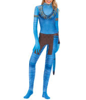 Película de anime de Halloween avatar 2, hombres y mujeres, cola, misma cosplay, ropa ajustada de una pieza - details 9