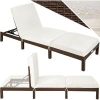Taburete de Jardín Exterior de Ratán y Acero Tumbona de Piscina con Resaldo Ajustable en 6 Posiciones Tumbona de Playa Estable y Resistente a Intemperie Limpieza Fácil - details 32