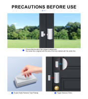 GIRIER Sensor de Puerta y Ventana Inteligente Detector de Contacto Inalámbrico para Automatización del Hogar y Seguridad No se Requiere Un Hub - details 1