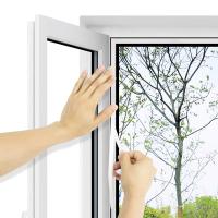 Pantalla Microperforada Universal para Ventanas , Malla lavable, roja Ajustable, Tamaño de la Ventana DIY, Protección total (Tamaño máximo 130x150CM, Blanco) - details 2