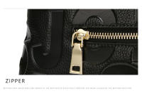 Bolso de mano de cuero genuino para mujer, bolso de mano de lujo con letras en relieve, monedero grande a la moda con asa superior - details 14