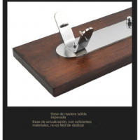 Estante de jamón dedicado Acero inoxidable304Accesorios de madera maciza importtada Zócalo vino Show Stand - details 6