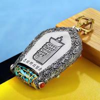 Colgante de cuentas giratorias de Buda Tangka para hombre, doce guardianes del zodíaco, estilo étnico, collar de Bodhisattva Manjusri para mujer - details 3