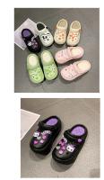 Sandalias nuevas DIY 2024, zuecos de dibujos animados, mules para mujer, plataforma de 7 cm, pantuflas de playa, con agujeros, zapatos de jardín para estudiantes y niñas - details 11