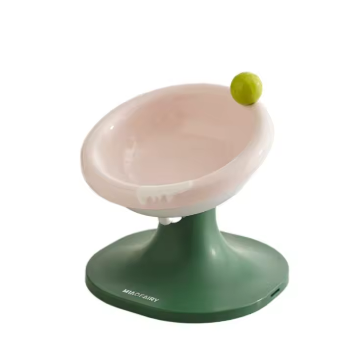 Cuenco de cerámica multiusos para gatos, cuenco de base alta ajustable en altura para mascotas, gran capacidad, antideslizante, alimentador para beber, contenedor de agua - 1