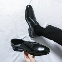 Zapatos Formales para Hombres Color Sólido, Tacón Bajo, Comodidad y Moda en Cuero de Juventud Transpirable - details 11
