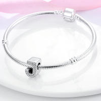 Series de Encantos de Plata Esterlina S925 Letras de Alfabeto Ajuste para Pulsera y Brazalete de 3mm Joyería Fina de Cumpleaños para Mujeres - details 9