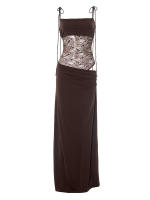 Nuevo Modelo Vestidos Elegantes con Recortes para Mujer, Sexy con Tirantes Finos, Vestido de Fiesta de Vacaciones con Parches, Verano 2025 sin Espalda - details 47