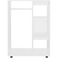Armario de Aglomerado Blanco 80x40x110 cm para Dormitorio, Ropero de - details 4