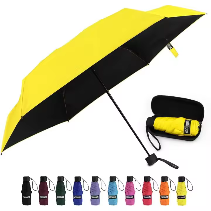 Paraguas Compacto y Ligero Diseño Mini para Viajes Parasol Portátil para Lluvia y Sol - 1
