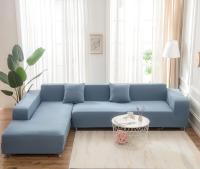 Fundas de Sofá Elásticas de Color Sólido Cubiertas de Esquina de Sección Gruesas para Sala de Estar - details 6