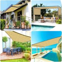 Protección Solar Color Beige, Rectangular, Red de Sombreado de Jardín, con Ojales, Resistente a los Rayos UV, para Protección de Plantas, Invernadero, - details 3