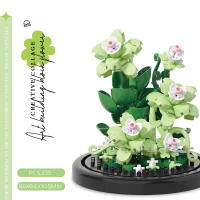 Bloque de decoración de escritorio de montaje eterno, flor, rompecabezas para niños, rosa, bloques de construcción, juguete, ramo, regalo - details 22