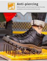 Botas de Seguridad Ligeras y Transpirables para Hombres Cómodas, Suaves, Impermeables de Cuero - details 6