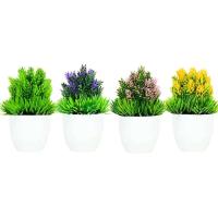Bonsái verde artificial, tre pequeño, plantas herbáceas, decoraciones ETA, flores falsas para decoración del jardín del hogar, boda - details 3