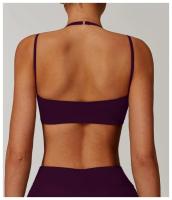 Sujetador de Yoga suave con espalda de belleza para mujer, entrenamiento de gimnasio, deportes de secado rápido, Top elástico con doble hombro y cuello, ropa interior para correr y Fitness al aire libre - details 29