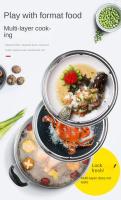 Olla vaporera multiusos de 2 capas con rejilla de vapor, doble caldera, utensilios de cocina de acero inoxidable, olla humeante para sopa espesa - details 2