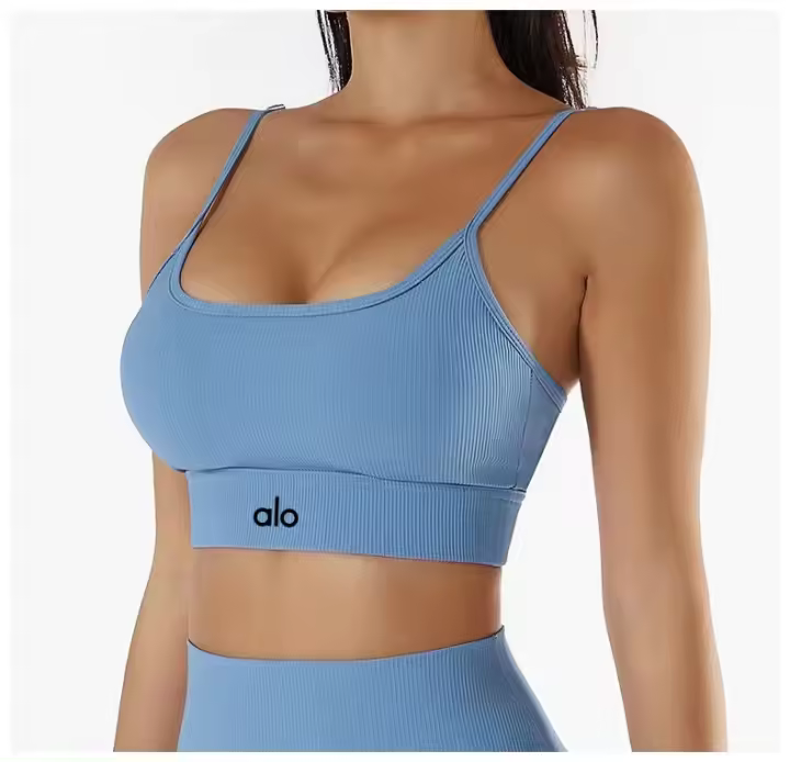 Alo yoga ropa de yoga chaleco mujer fies deporte correr sujetador conjunto espalda belleza correas lencería entrenamiento top - 1