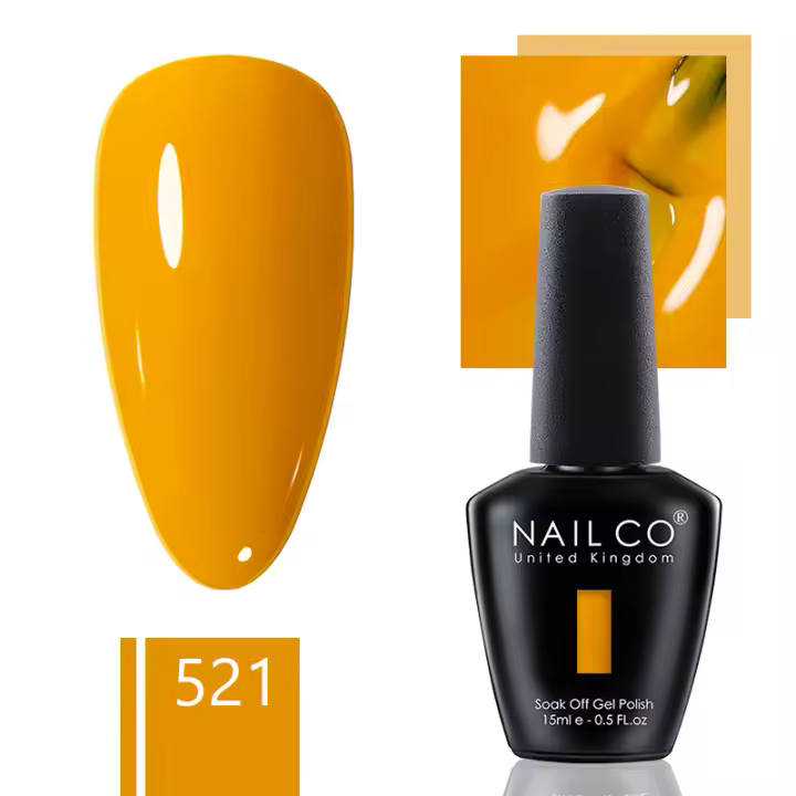 NAILCO-Esmalte para uñas de Gel UV, conjunto de manicura híbrido con purpurina, Color rojo, rosa y Nude, 15ml - 1