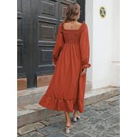 Vestido largo informal de gasa con volantes para mujer Haruku Fashion - details 21