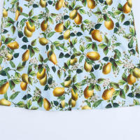 Vestido Largo Informal con Estampado de Frutas para Mujer Nuevo Estilo Europeo Americano, Manga Corta, Cuello Abatible, Otoño 2025 - details 8