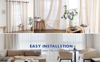 Cortinas Opacas de salón, 2 Piezas, Cortinas térmicas aislantes frío y Calor para Dormitorio con Ojales Gris Claro - details 2